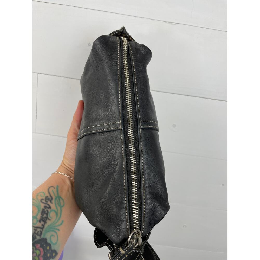 Vintage Coach Legacy Demi Hobo Bag Black Leather Shoulder Bag 9564 Read Flaw - Picture 9 of 12